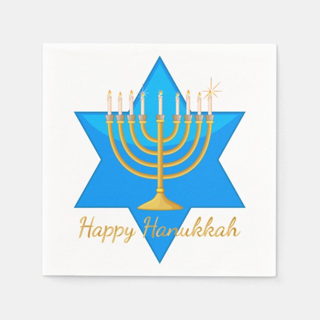 Happy Hanukkah Napkin (Front)