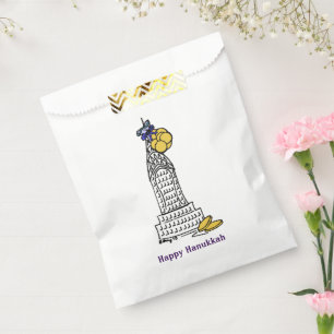 Happy Hanukkah New York City NYC Chanukah Gelt Favour Bags