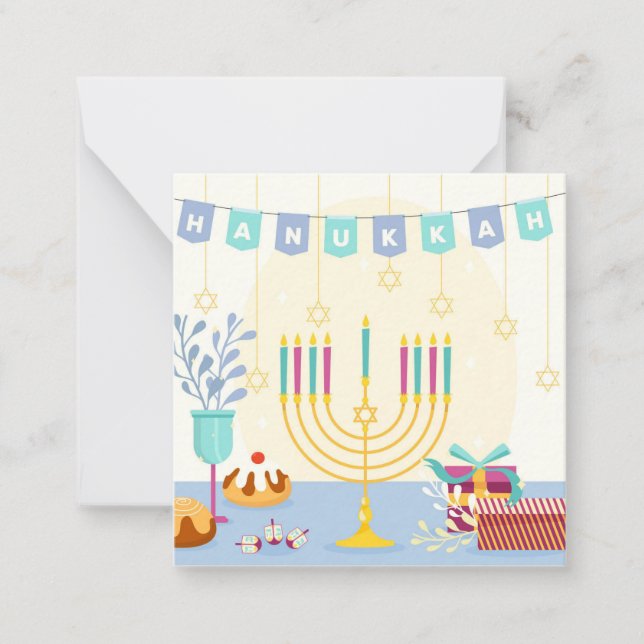 Happy Hanukkah Note Card (Front)