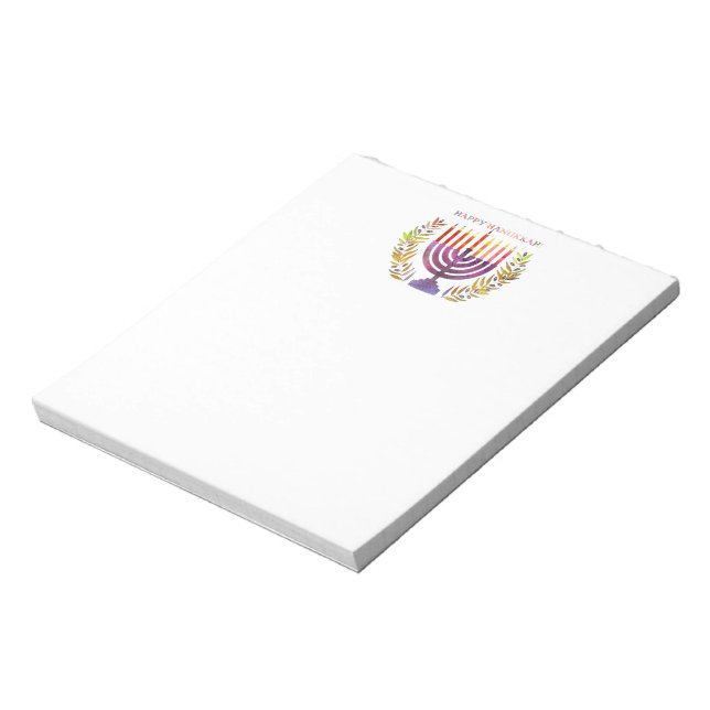Happy Hanukkah Notepad (Rotated)