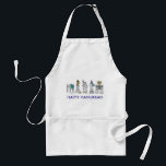 Happy Hanukkah NYC New York City Chanukah Holiday Standard Apron<br><div class="desc">Features an original pen-and-ink illustration of various New York City landmarks "dressed up" for the holiday season. Perfect for Hanukkah!

Lots of additional illustrations are also available from this shop. Don't see what you're looking for? Need help with customisation? Contact Rebecca to have something designed just for you!</div>