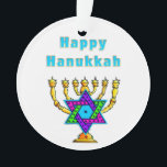 Happy Hanukkah Ornament<br><div class="desc">Happy holidays and have a wonderful New Year!</div>