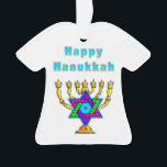 Happy Hanukkah Ornament<br><div class="desc">Happy holidays and have a wonderful New Year!</div>