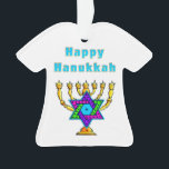 Happy Hanukkah Ornament<br><div class="desc">Happy holidays and have a wonderful New Year!</div>