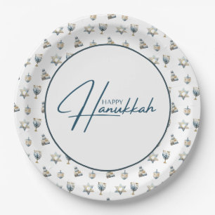 Happy Hanukkah Paper Plate