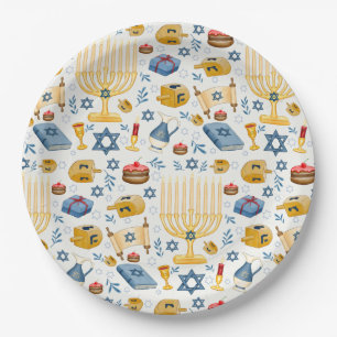 Happy Hanukkah Paper Plate