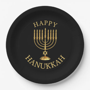 Happy Hanukkah Paper Plate