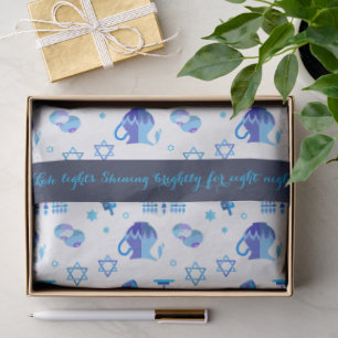 Happy Hanukkah Party Beautiful Blue Decoration Tissue Paper