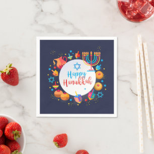 Happy Hanukkah Party Festival of lights Beautiful Napkin