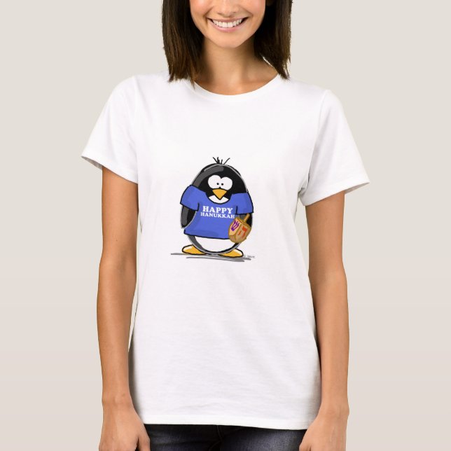 Happy Hanukkah Penguin T-Shirt (Front)
