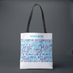 HAPPY HANUKKAH Personalised Holiday Wishes  Tote B<br><div class="desc">Our HAPPY HANUKKAH Holiday Wishes Tote says it all (really) ! This practical bag is a fantastic way to share your good wishes for a Happy Chanukah. A great gift that is sure make people smile. Includes LOVE LIGHT LAUGHTER. I have a little dreidel, Shine Bright, and Light up the...</div>