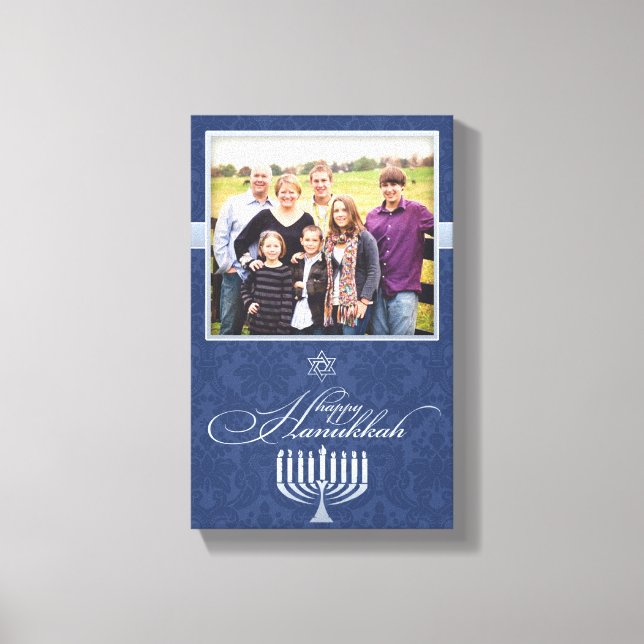 Happy Hanukkah Photo [8x12.6 Inches] Canvas Print (Front)