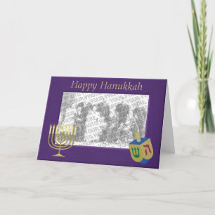 Happy Hanukkah Photo Frame Greeting Card