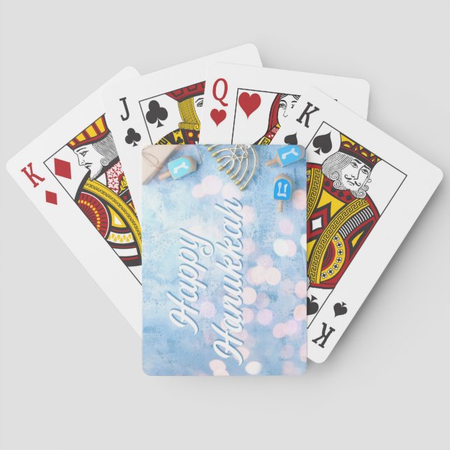 Happy Hanukkah Playing Cards (Back)
