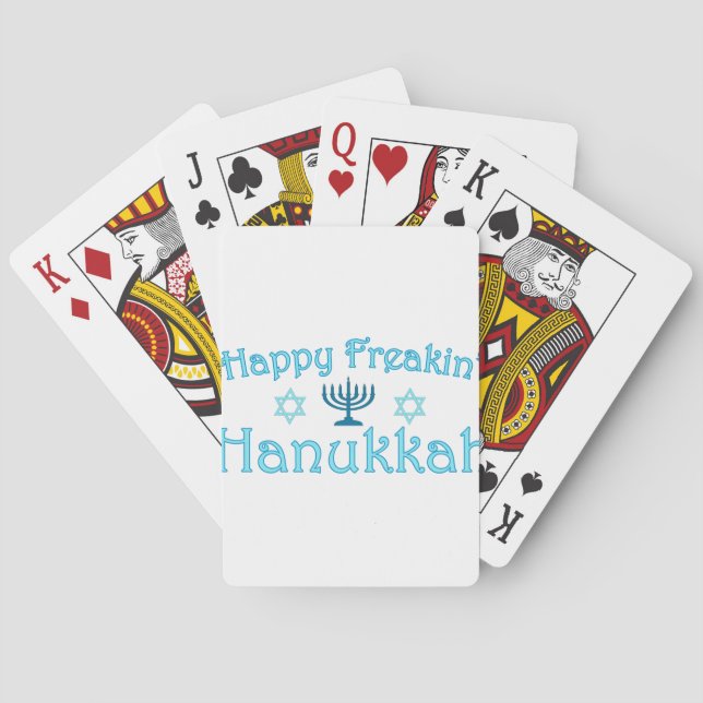 happy hanukkah playing cards (Back)