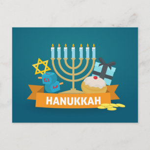 Happy Hanukkah Postcard
