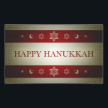 happy hanukkah rectangular sticker<br><div class="desc"></div>