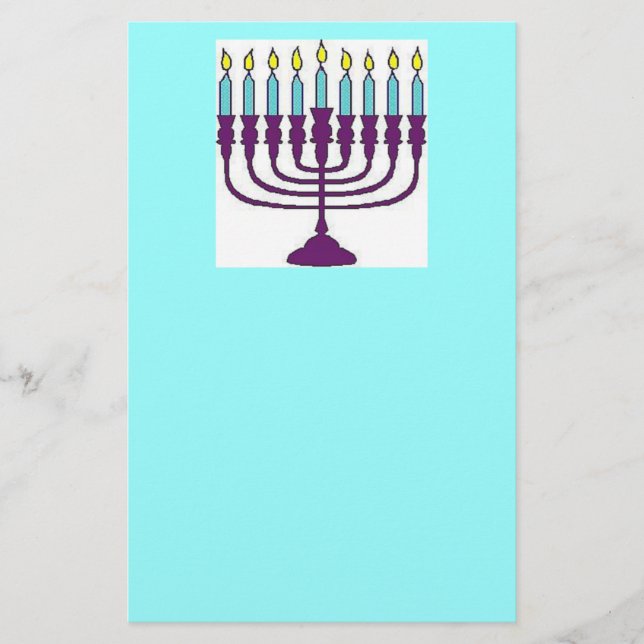 Happy Hanukkah Shalom Stationery (Front)