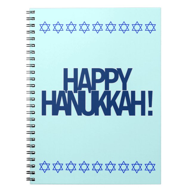 Happy Hanukkah Spiral Notebook (Front)