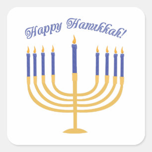 Happy Hanukkah! Square Sticker