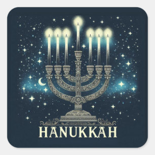 Happy Hanukkah Square Sticker
