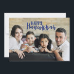 Happy Hanukkah Star of David Holiday Photo Card<br><div class="desc">Stylish and cute Happy Hanukkah Star of David Holiday Photo Card is perfect for all your friends and family this holiday season.  Customise the text with your family name and the year and swap out the picture for a photo of your kids,  pet,  or the whole family.</div>