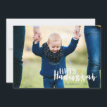 Happy Hanukkah Star of David Holiday Photo Card<br><div class="desc">Stylish and cute Happy Hanukkah Star of David Holiday Photo Card is perfect for all your friends and family this holiday season.  Customize the text with your family name and the year and swap out the picture for a photo of your kids,  pet,  or the whole family.</div>