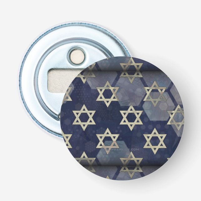 Happy Hanukkah Star of David menorah Dreidel Slipp Bottle Opener (Front)