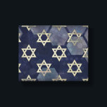 Happy Hanukkah Star of David menorah Dreidel Slipp Canvas Print<br><div class="desc">Happy Hanukkah Star of David menorah Dreidel SlipperyJoe's artistic Celebration Candles Jewish Hebrew Chanukah gifts decorations Judaism religion</div>