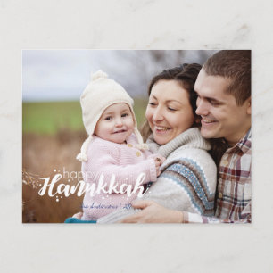 Happy Hanukkah Star of David Photo Postcards