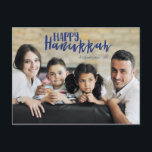 Happy Hanukkah Star of David Photo Postcards<br><div class="desc">Stylish and cute Happy Hanukkah Star of David Holiday Photo Postcards are perfect for all your friends and family this holiday season.  Customise the text with your family name and the year and swap out the picture for a photo of your kids,  pet,  or the whole family.</div>