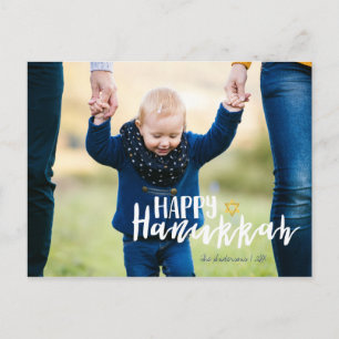 Happy Hanukkah Star of David Photo Postcards