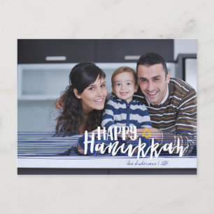 Happy Hanukkah Star of David Photo Postcards