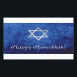 Happy Hanukkah Star of David Rectangular Sticker<br><div class="desc">Happy Hanukkah with Star of David design.</div>