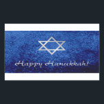 Happy Hanukkah Star of David Rectangular Sticker<br><div class="desc">Happy Hanukkah with Star of David design.</div>