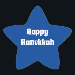 Happy Hanukkah Star Sticker<br><div class="desc">Happy Hanukkah Star Sticker</div>