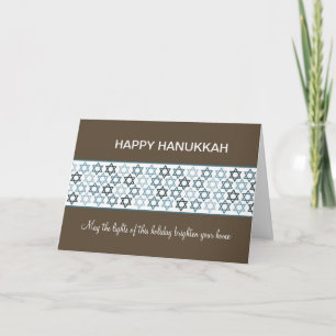 Happy Hanukkah Stars of David Holiday Card