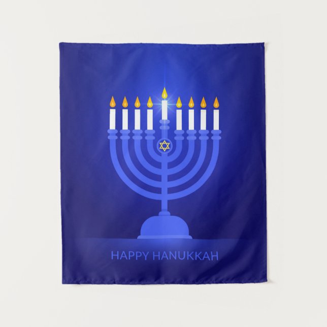 Happy Hanukkah Tapestry (Front)