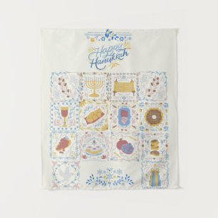 Happy Hanukkah  Tapestry