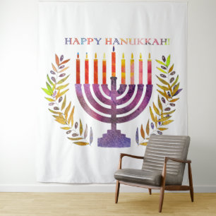 Happy Hanukkah Tapestry