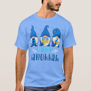 Happy Hanukkah Three Gnomes Lover Dreidel Chanukah T-Shirt