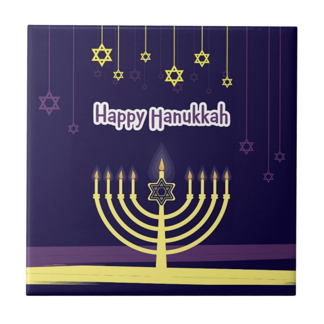 Happy Hanukkah Tile (Front)