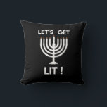 Happy Hanukkah Tis The Season Get Cushion<br><div class="desc">Happy Hanukkah Tis The Season Get: A joyful Hanukkah design celebrating the festival of lights. Perfect for sharing warmth and laughter. Bright,  festive,  and inclusive.</div>