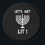 Happy Hanukkah Tis The Season Get Magnet<br><div class="desc">Happy Hanukkah Tis The Season Get: A joyful Hanukkah design celebrating the festival of lights. Perfect for sharing warmth and laughter. Bright,  festive,  and inclusive.</div>