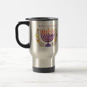 Happy Hanukkah Travel Mug