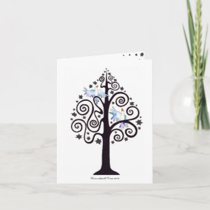 Happy Hanukkah Tree Greeting Card Holiday 2010