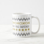 Happy Hanukkah "Ugly Sweater" Elegant Mug<br><div class="desc">Happy Hanukkah "Ugly Sweater" Elegant Mug. Just for fun, how about "Hug Sameach" in place of, "Chag Sameach/Happy Holiday :?) Mugs are a thoughtful gift to give and easy to dress up by filling with some favourite dreidels, candies, cookies, gelt or ?, wrapped in cellophane and a sweet little ribbon!...</div>