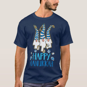 Happy Hanukkah Winter Christmas Menorah Dreidel an T-Shirt