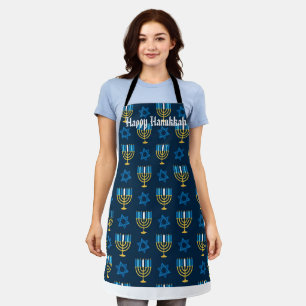 Happy Hanukkah with editable text Apron