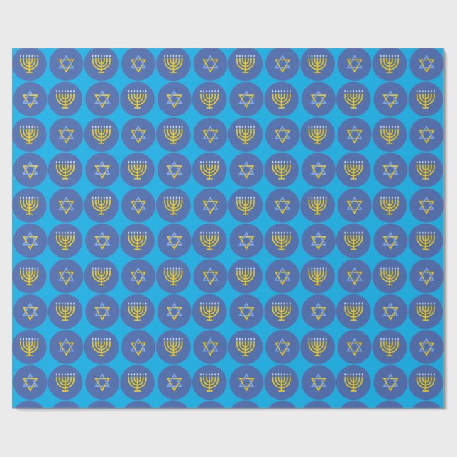 Happy Hanukkah Wrapping Paper (Flat)